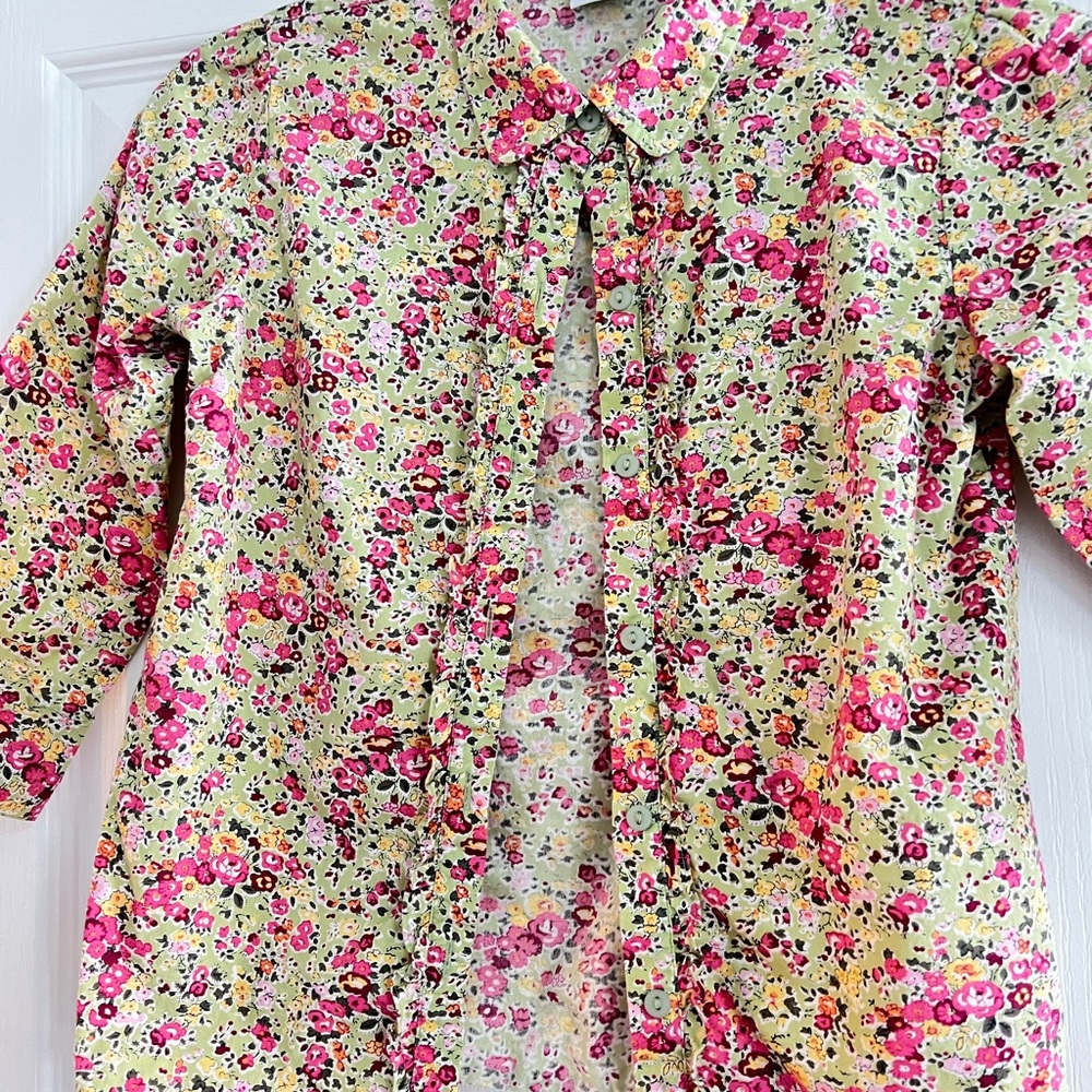 Vintage Talbots kids ruffle blouse girls 7